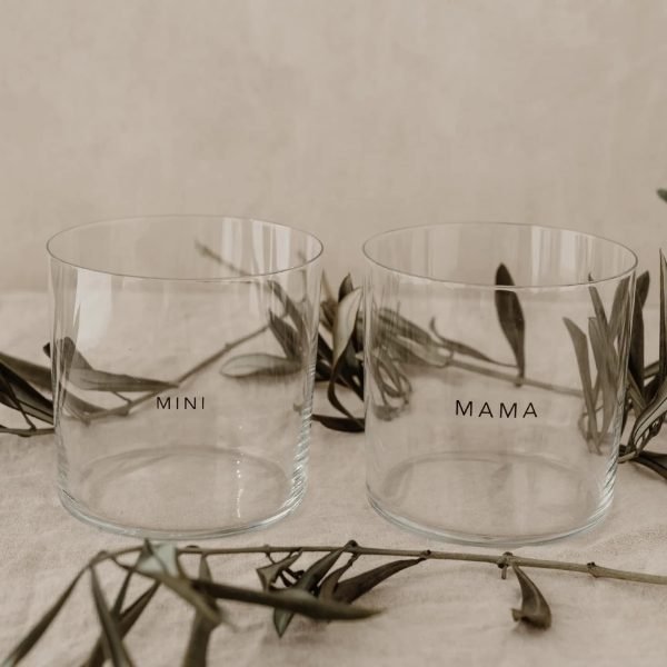Drinking glass in a set of 2 Mama & Mini