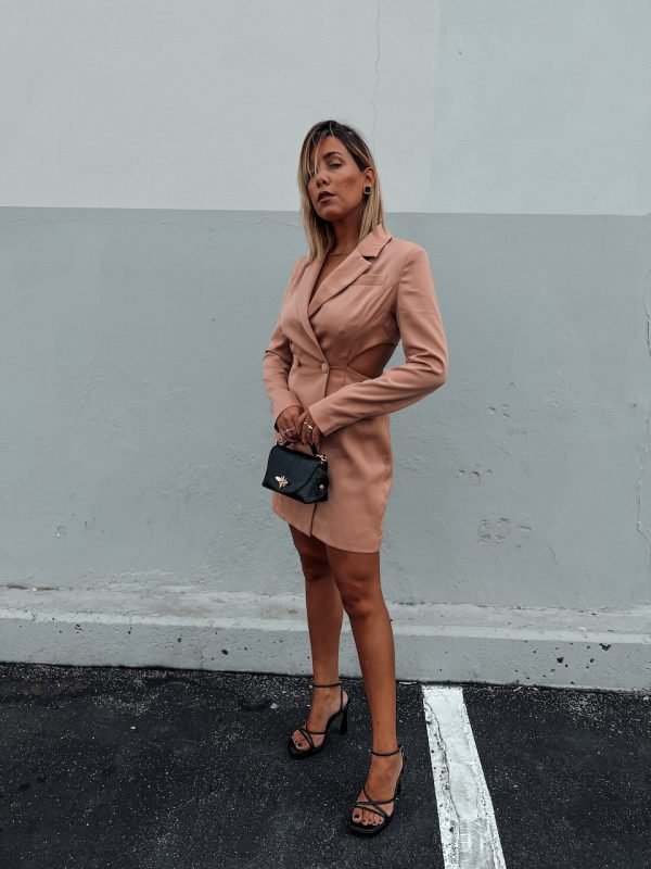 Cinnamon Blazer Dress with Cut Outs