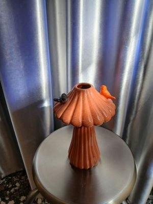 Orange Mushroom Vase