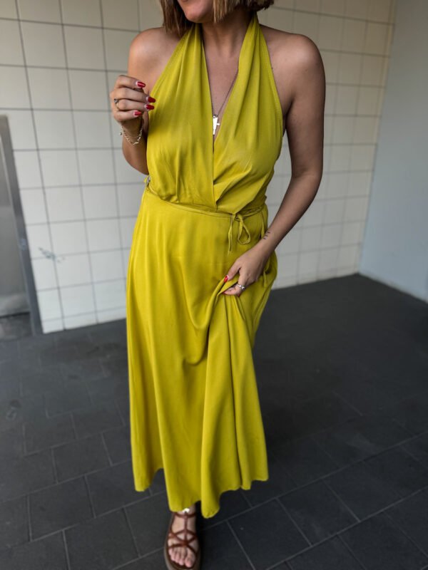 Yellow Backless Dress