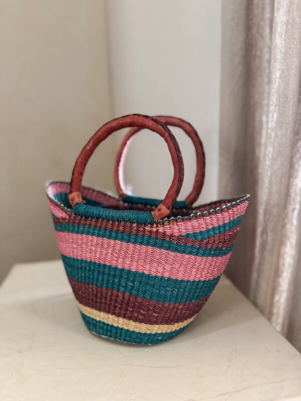 Mini Straw Bag Fuchsia