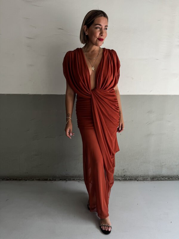 Tile Elastic Tule Dress