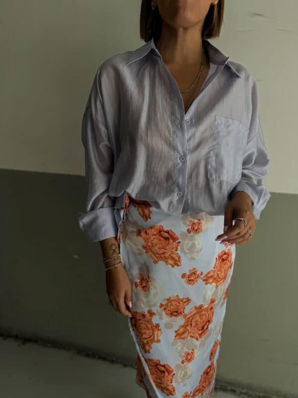 Mauve/Light Blue Shirt