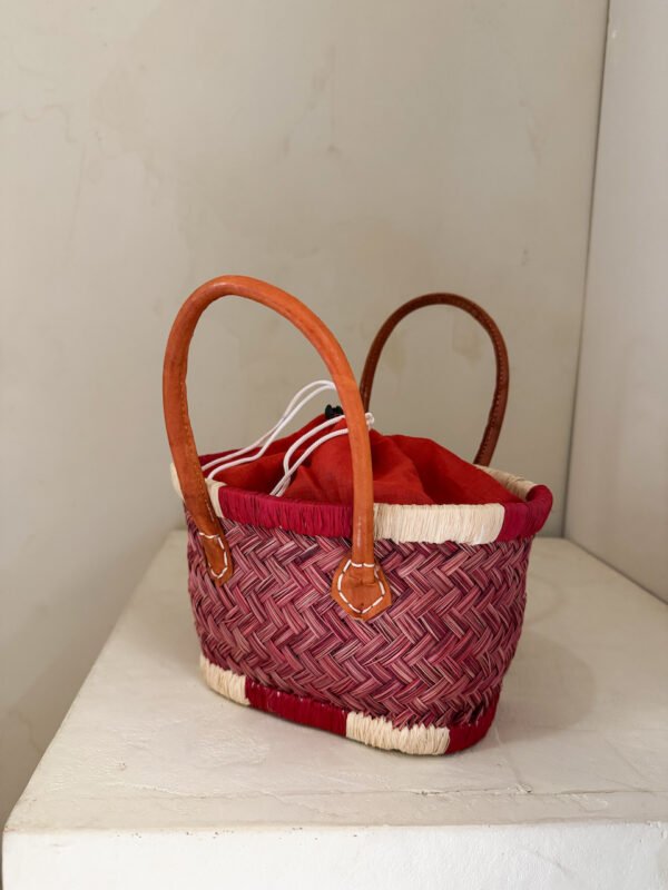Red Mini Straw Bag