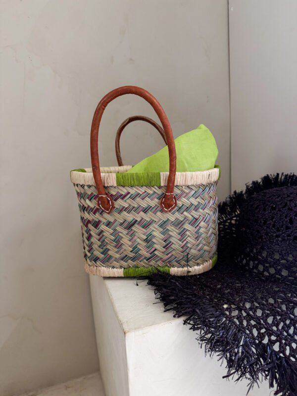 Mini Straw Bag Light Green