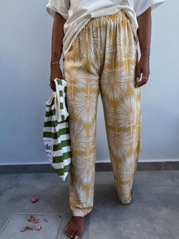 Yellow Floral Loose Pants