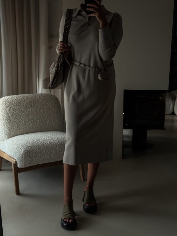 Knit Dress with Belt