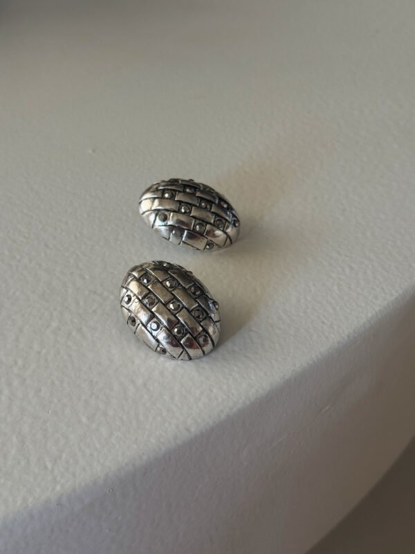 Oval Silver Earrings