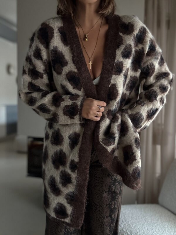 Brown Leopard Cardigan