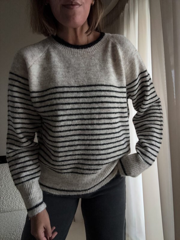 Striped Sweater-Black