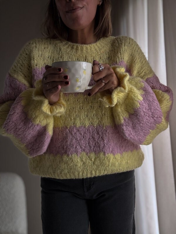 Striped Sweater Pink Yellow