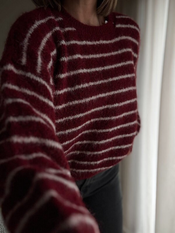Burgundy Striped Sweater