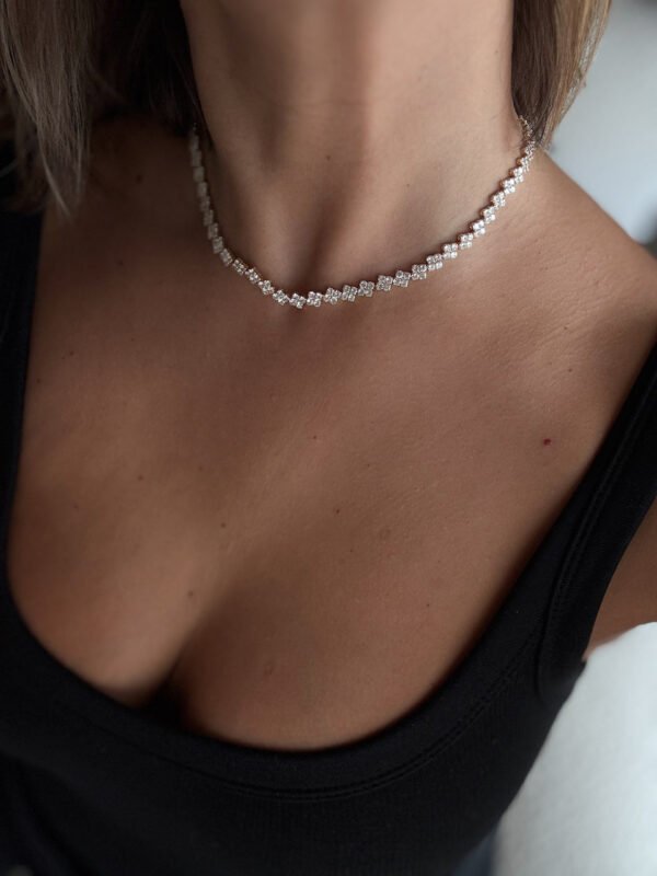 Gold Necklace with Strass