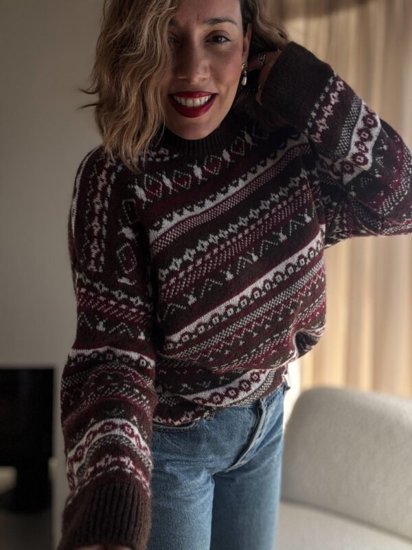 Brown Retro Jumper