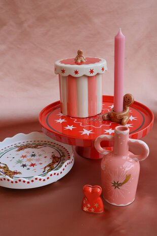 All the Luck in the World Large Cake Stand Candy Cane