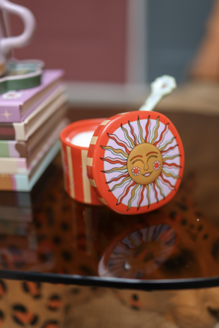 Jar with Stripes and Sun