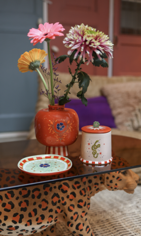 Vase with Stripes and Symbols