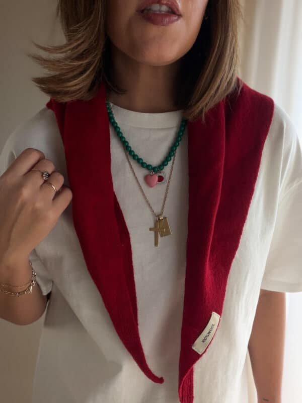 Red Triangle Scarf Small Size