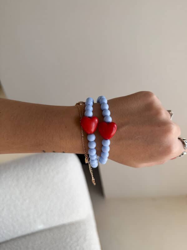 Blue Bracelet with Heart