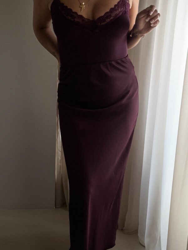 Midi Satin Skirt with Elastic Waist