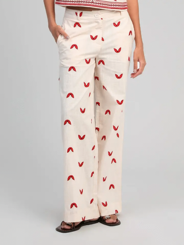Romila Ecru Trousers
