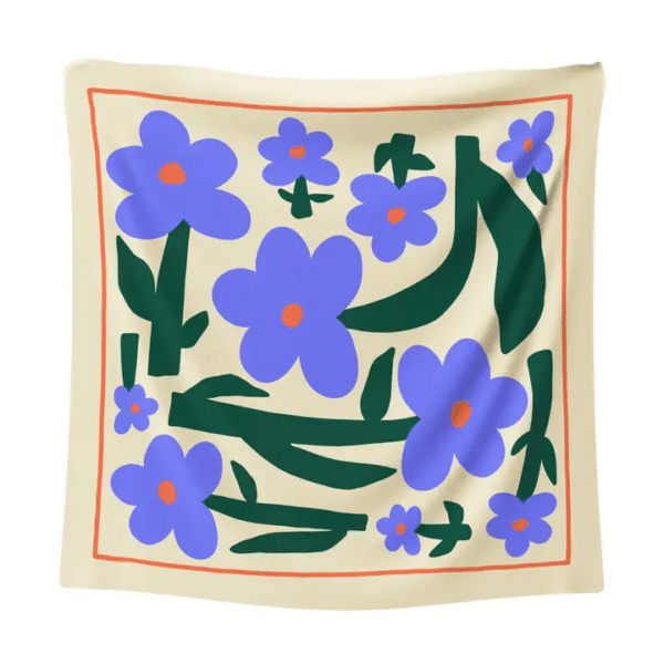 Medium Scarf the Flowers / Capsule 100% Silk Twill