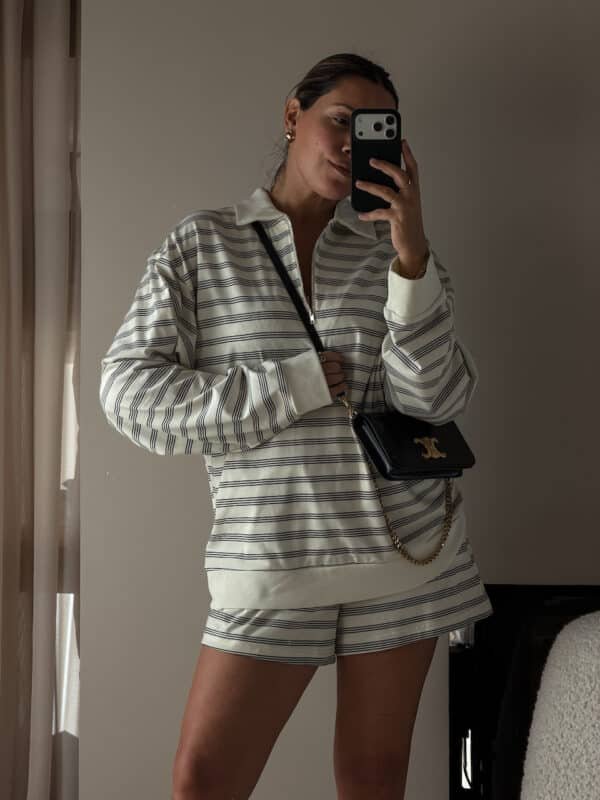 Striped Collar Blouse