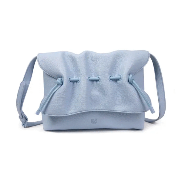 Sky Blue Fuji Vegan Leather Shoulder Bag