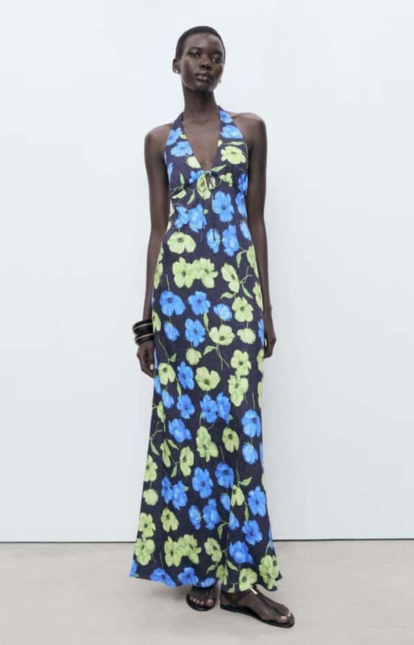 Bleu Floral Maxi Dress