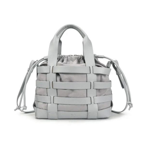 Arieta Bluish-Gray Vegan Leather Tote Bag