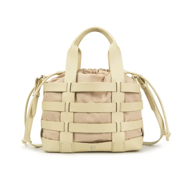 Arieta Ivory Vegan Leather Tote Bag
