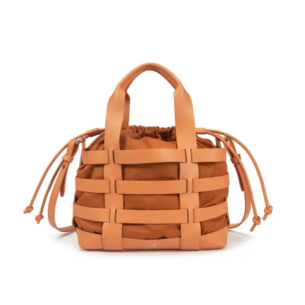 Arieta Orange Vegan Leather Tote Bag