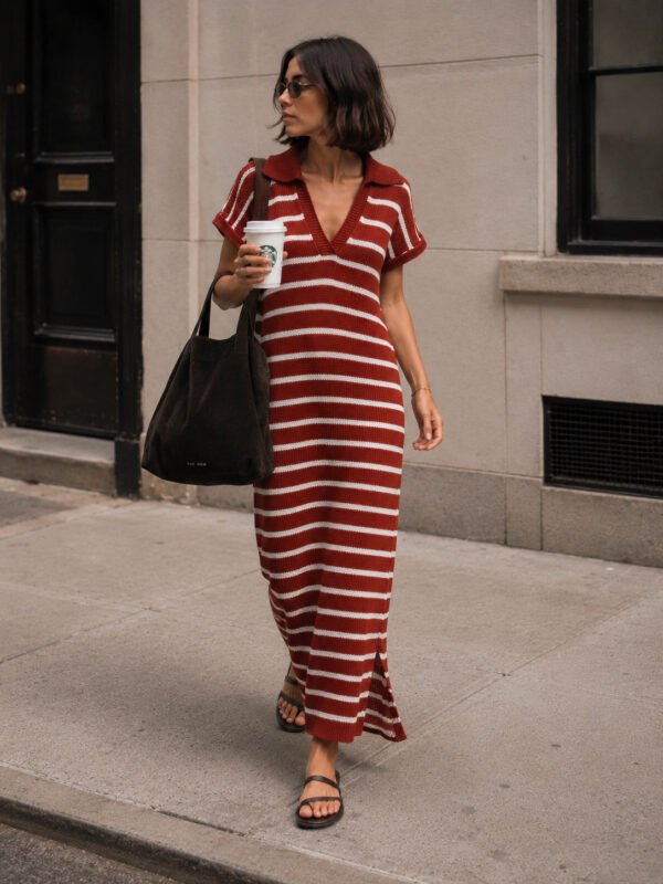 Maxi Striped Knit Dress