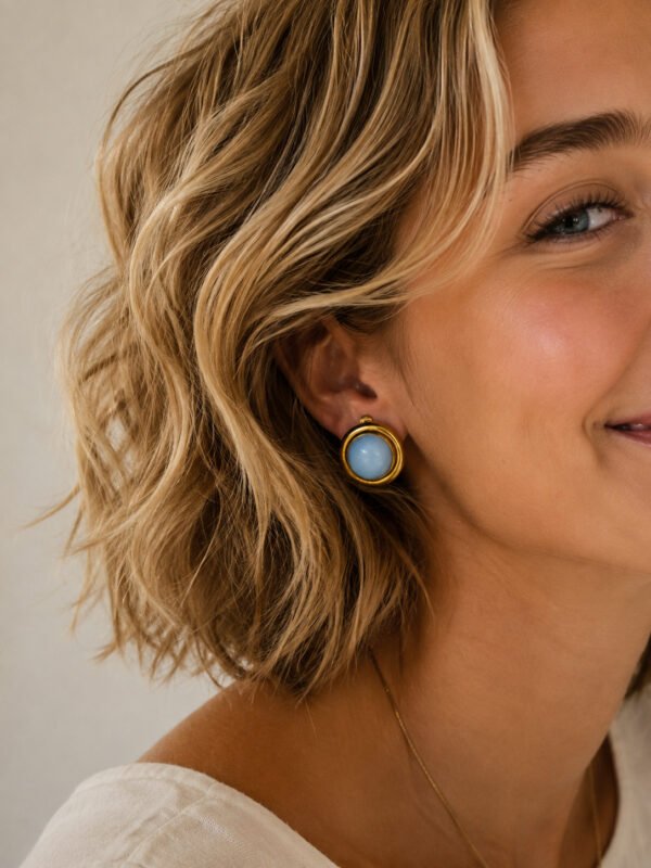 Sky Blue Orbit Earrings