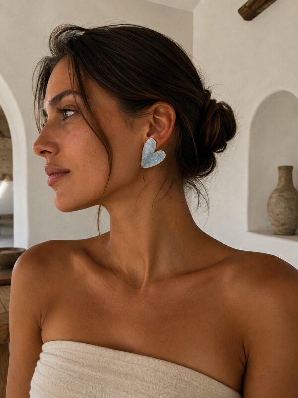 Σκουλαρίκια Blue Heart Glow