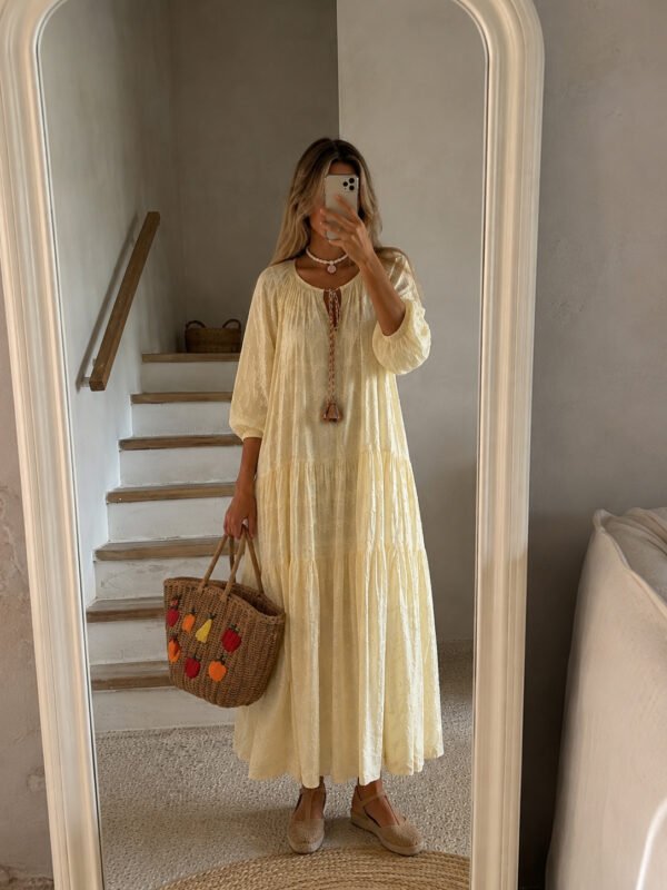 Butter Yellow Boho Dress