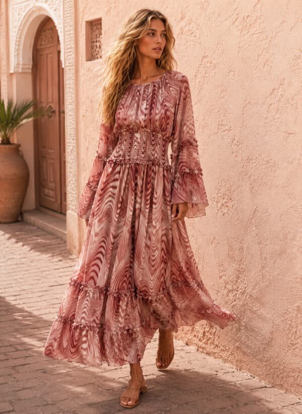 Glamorous Desert Rose Maxi Dress