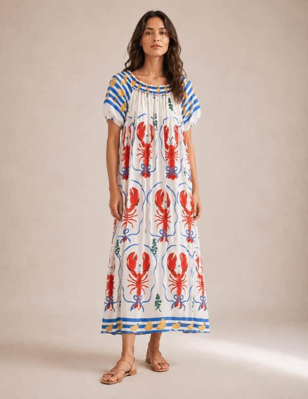 Riviera Lobster Print Dress