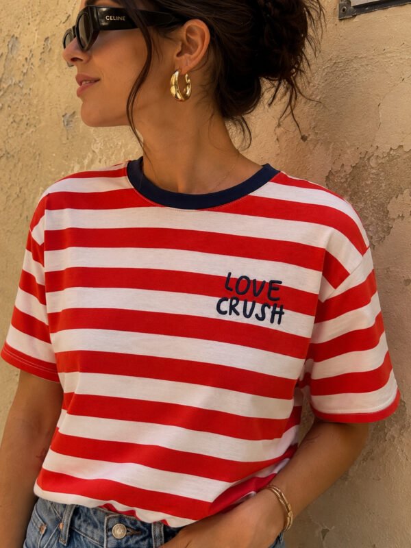 LOVE CRUSH Ριγέ T-Shirt
