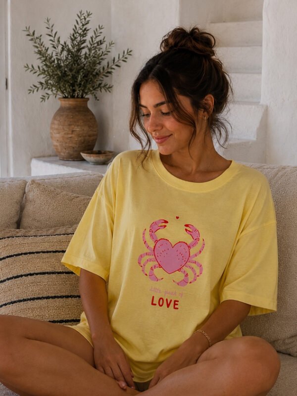 Little Pinch of Love Oversized T-Shirt – Lemon Yellow