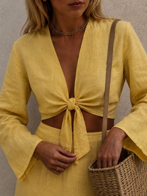 Yellow Linen Top