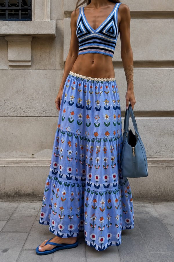 Blooming Sky Maxi Skirt