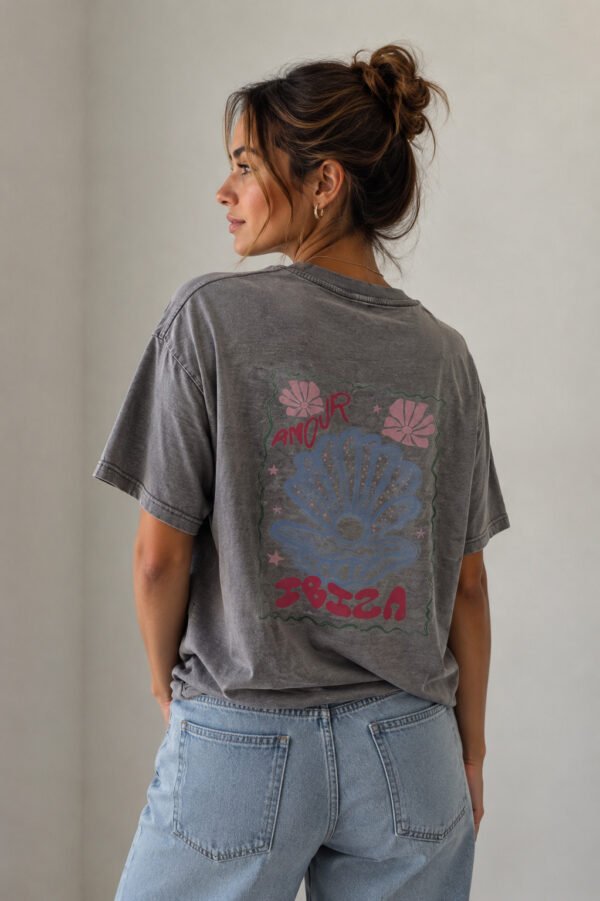Amour Ibiza Oversized T-Shirt – Washed Grey