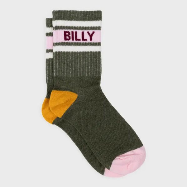 Tennis Socks - Green, Pink and White