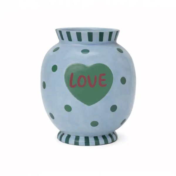 Blue Love Vase L14 D13.8 H15.9 cm